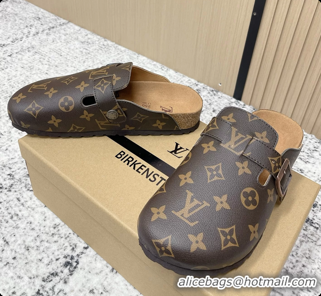Sumptuous Louis Vuitton LV Cosy Flat Comfort Closed Mule Brown Monogram Leather 6061608