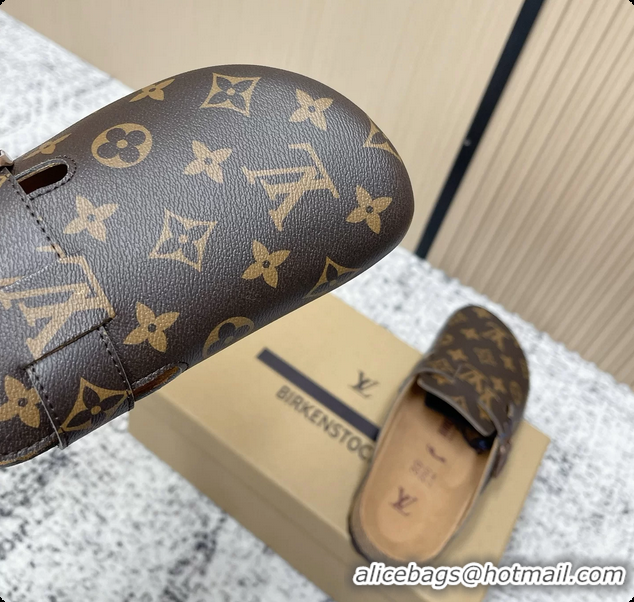 Sumptuous Louis Vuitton LV Cosy Flat Comfort Closed Mule Brown Monogram Leather 6061608