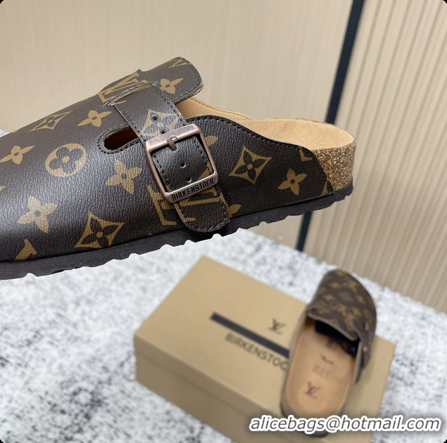Sumptuous Louis Vuitton LV Cosy Flat Comfort Closed Mule Brown Monogram Leather 6061608