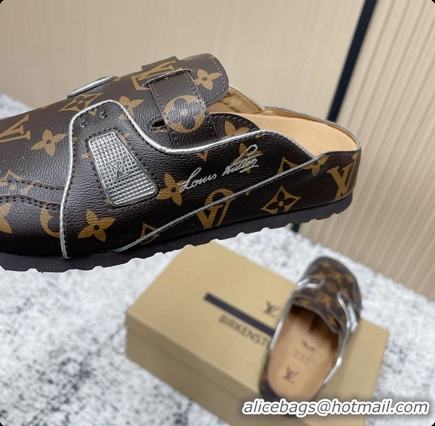 Perfect Louis Vuitton LV Cosy Flat Comfort Closed Mule Black Monogram Leather 6061609