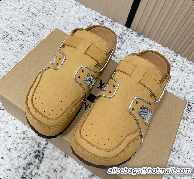 Unique Style Louis Vuitton LV Cosy Flat Comfort Closed Mule Beige Suede Leather 6061610