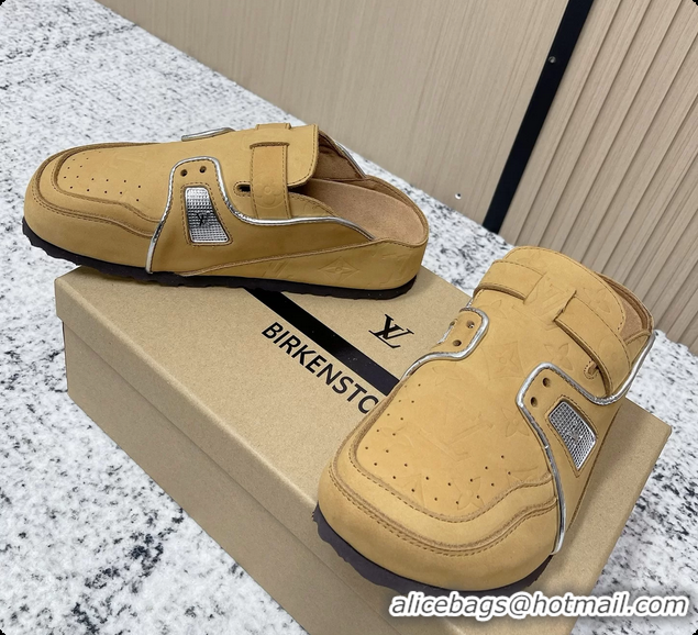 Unique Style Louis Vuitton LV Cosy Flat Comfort Closed Mule Beige Suede Leather 6061610