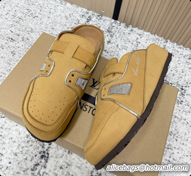 Unique Style Louis Vuitton LV Cosy Flat Comfort Closed Mule Beige Suede Leather 6061610