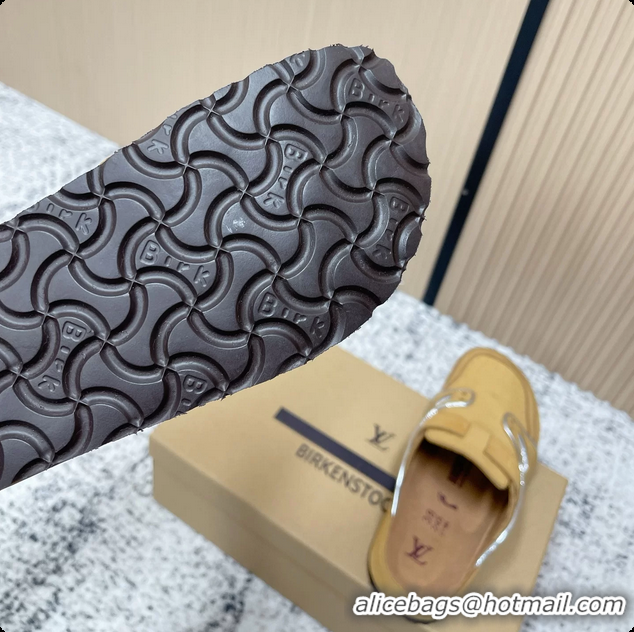 Unique Style Louis Vuitton LV Cosy Flat Comfort Closed Mule Beige Suede Leather 6061610
