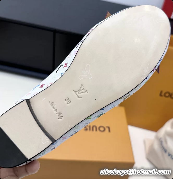 Best Grade Louis Vuitton LVxTM Darling Bow Ballet Flats White Multicolor Monogram Canvas 6061613