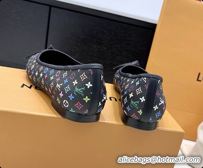 Best Product Louis Vuitton LVxTM Darling Bow Ballet Flats Black Multicolor Monogram Canvas 6061613