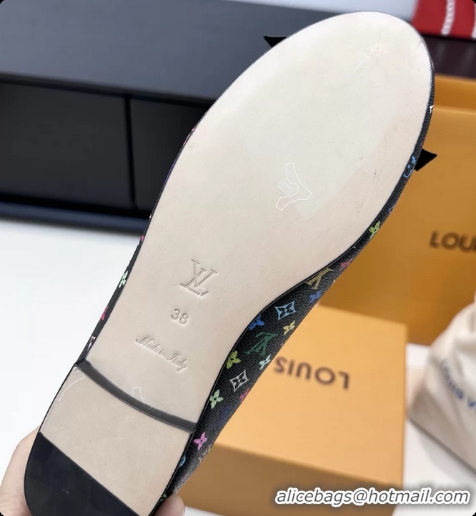 Best Product Louis Vuitton LVxTM Darling Bow Ballet Flats Black Multicolor Monogram Canvas 6061613