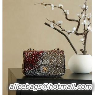 Reasonable Price Chanel 25A Rhinestone Mini Flap Bag CH122635 Black 2026