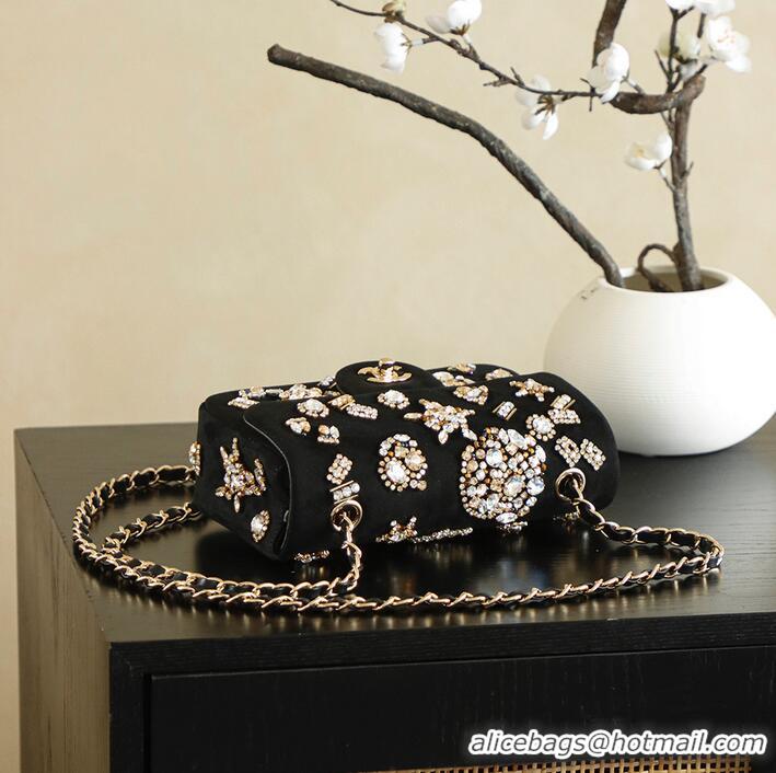 Grade Design Chanel 25A Rhinestone Mini Flap Bag CH122636 Black 2026