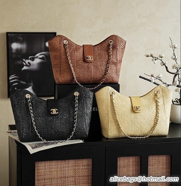 Top Grade Chanel 26S Knit Book Tote Bag AS6070 Black 2026