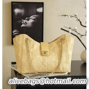 Grade Fashionable Chanel 26S Knit Book Tote Bag AS6070 Yellow 2026