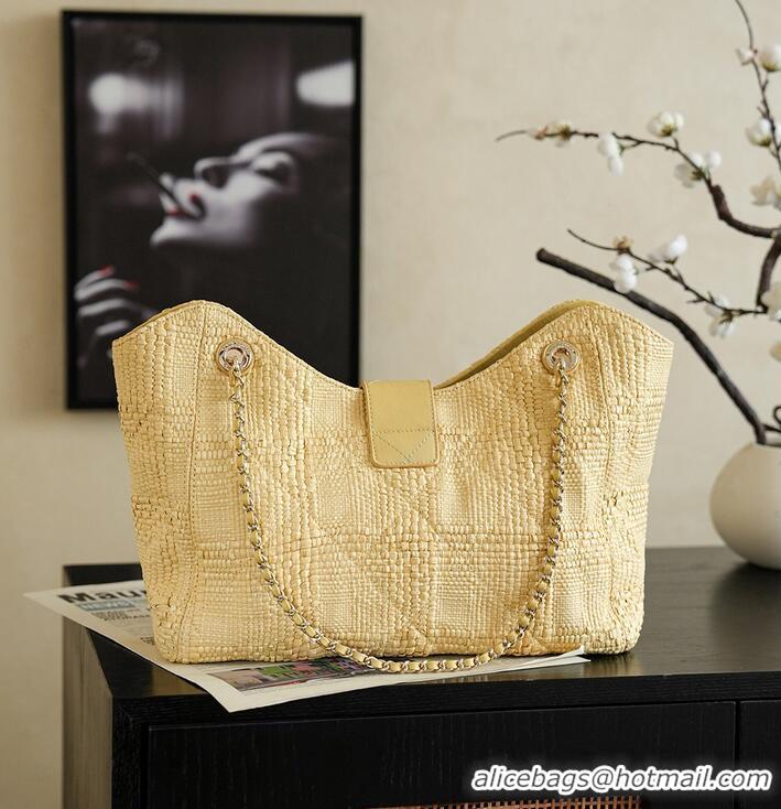 Grade Fashionable Chanel 26S Knit Book Tote Bag AS6070 Yellow 2026