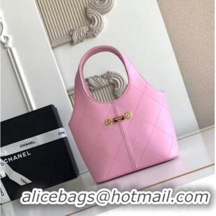 Shop Cheap Chanel Calfskin Leather Small Shopping Bag AS6132 Pink 2026