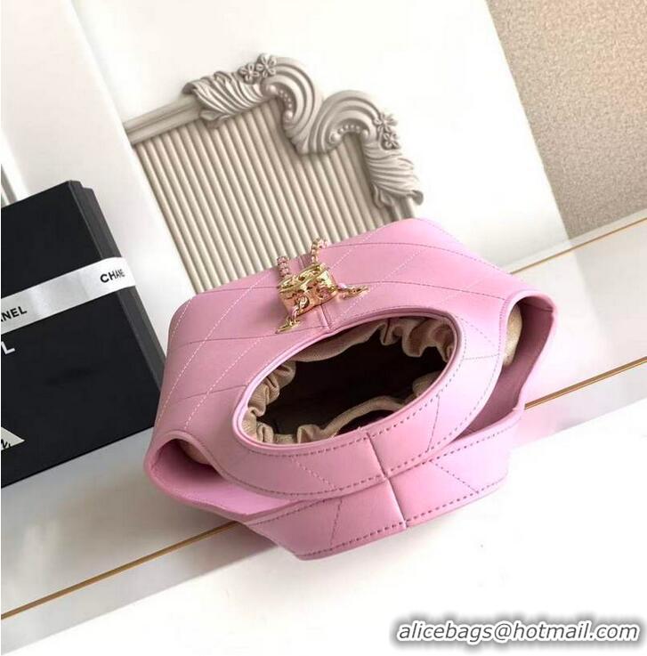 Shop Cheap Chanel Calfskin Leather Small Shopping Bag AS6132 Pink 2026