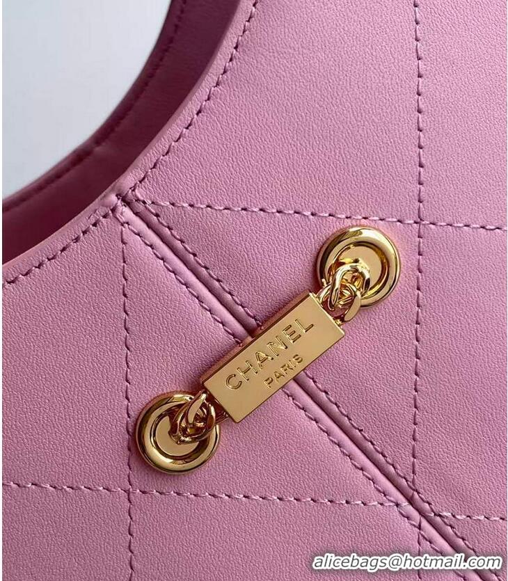 Shop Cheap Chanel Calfskin Leather Small Shopping Bag AS6132 Pink 2026