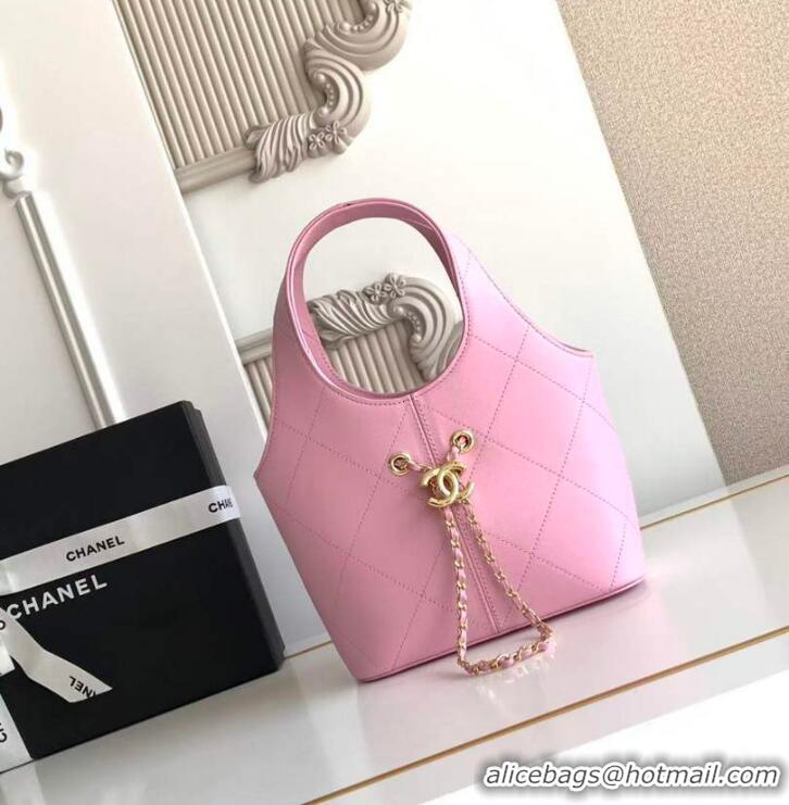 Shop Cheap Chanel Calfskin Leather Small Shopping Bag AS6132 Pink 2026