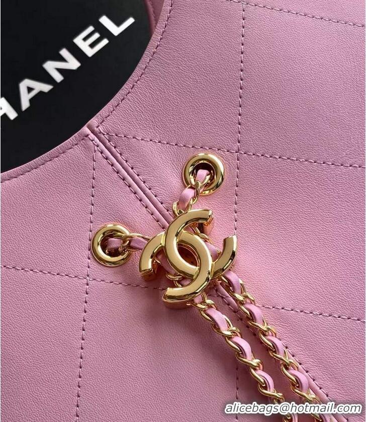 Shop Cheap Chanel Calfskin Leather Small Shopping Bag AS6132 Pink 2026
