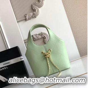 Good Product Chanel Calfskin Leather Small Shopping Bag AS6132 Green 2026