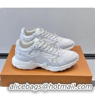 Unique Style Louis Vuitton LV Olympia Sneaker White Lace Technical Mesh and Nubuck Leather 6061704
