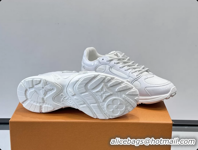 Unique Style Louis Vuitton LV Olympia Sneaker White Lace Technical Mesh and Nubuck Leather 6061704