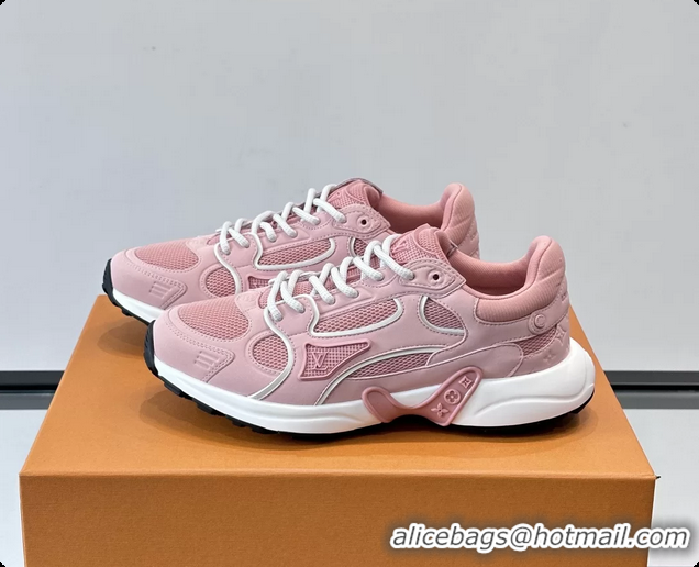 Good Looking Louis Vuitton LV Olympia Sneaker Pink Lace Technical Mesh and Nubuck Leather 6061704