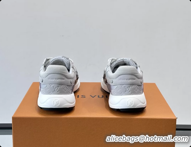Best Product Louis Vuitton LV Olympia Sneaker Gray Lace Technical Mesh and Nubuck Leather 6061704
