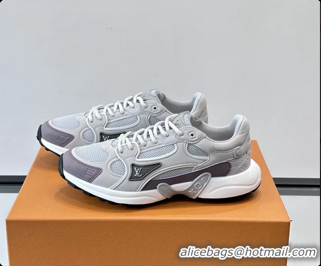 Best Product Louis Vuitton LV Olympia Sneaker Gray Lace Technical Mesh and Nubuck Leather 6061704