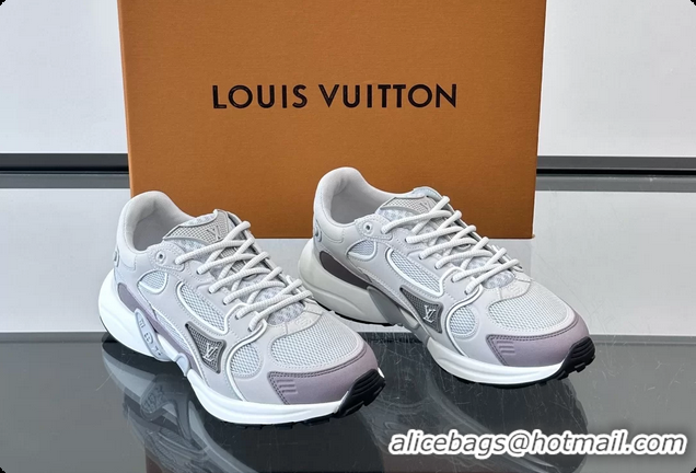 Best Product Louis Vuitton LV Olympia Sneaker Gray Lace Technical Mesh and Nubuck Leather 6061704