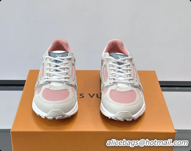 Cheap Price Louis Vuitton LV Olympia Sneaker Cream Pink Lace Technical Mesh and Nubuck Leather 6061704