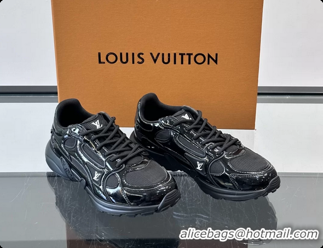 Popular Style Louis Vuitton LV Olympia Sneaker Black Lace Technical Mesh and Calf Leather 6061704