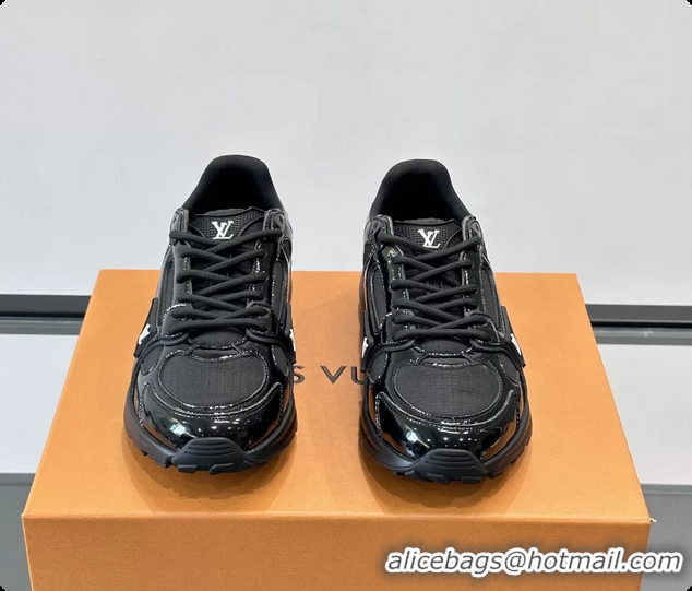 Popular Style Louis Vuitton LV Olympia Sneaker Black Lace Technical Mesh and Calf Leather 6061704