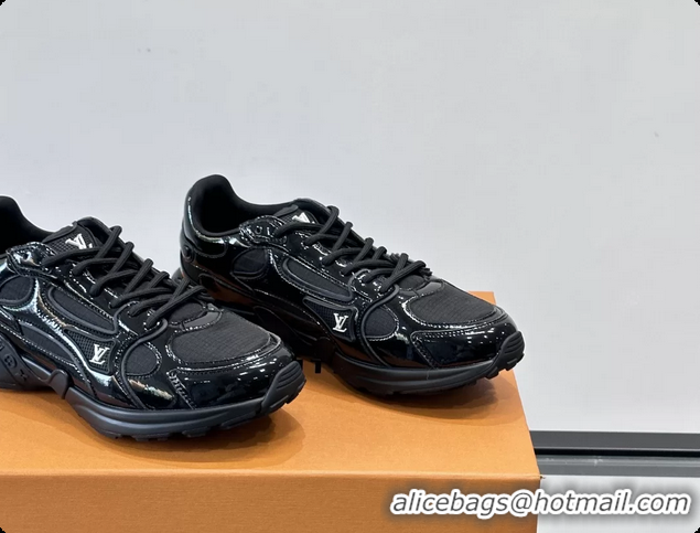 Popular Style Louis Vuitton LV Olympia Sneaker Black Lace Technical Mesh and Calf Leather 6061704