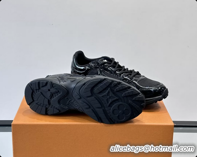 Popular Style Louis Vuitton LV Olympia Sneaker Black Lace Technical Mesh and Calf Leather 6061704