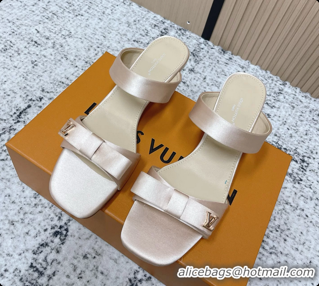 Sophisticated Louis Vuitton 6AM High Heeled Sandals Light Pink Satin 6061706