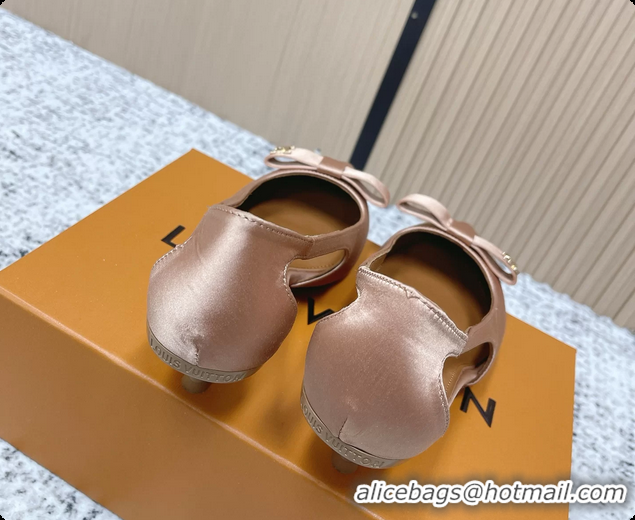 Low Price Louis Vuitton 6AM High Heeled Pumps Light Pink Satin 6061708