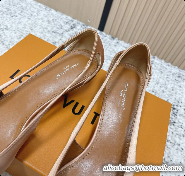 Low Price Louis Vuitton 6AM High Heeled Pumps Light Pink Satin 6061708