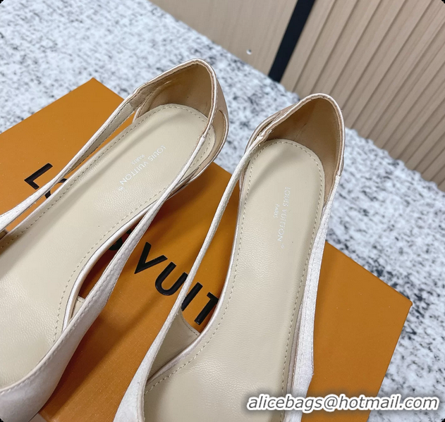 Hot Style Louis Vuitton 6AM Bowknot High Heeled Pumps Light Pink Satin 6061708