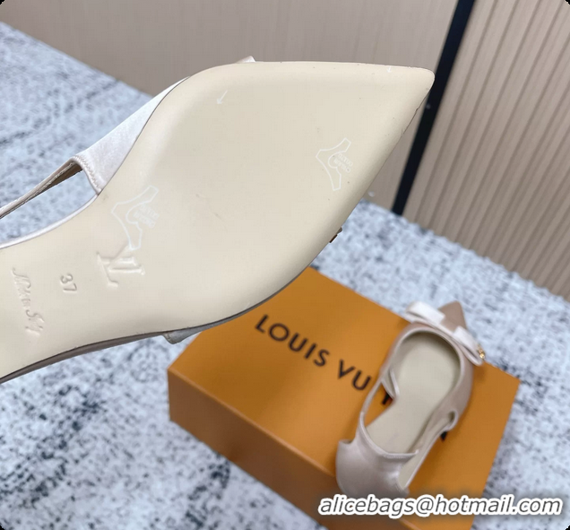 Hot Style Louis Vuitton 6AM Bowknot High Heeled Pumps Light Pink Satin 6061708