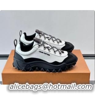 Perfect Louis Vuitton LV Rush Xplorer Sneakers White Grained Calf Leather 6061710