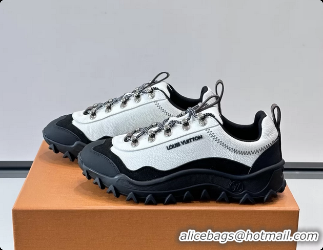 Perfect Louis Vuitton LV Rush Xplorer Sneakers White Grained Calf Leather 6061710