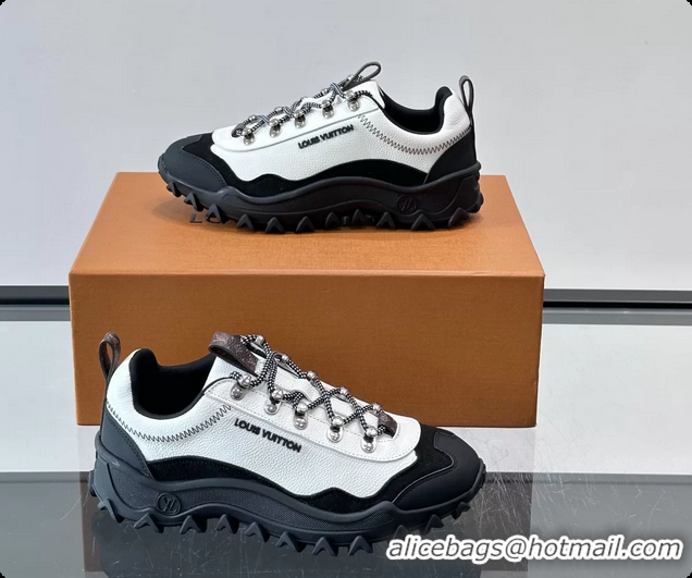 Perfect Louis Vuitton LV Rush Xplorer Sneakers White Grained Calf Leather 6061710