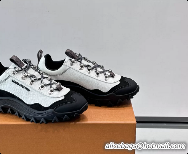 Perfect Louis Vuitton LV Rush Xplorer Sneakers White Grained Calf Leather 6061710