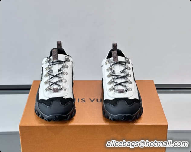 Perfect Louis Vuitton LV Rush Xplorer Sneakers White Grained Calf Leather 6061710