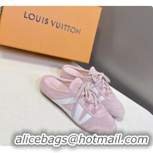 Cheap Price Louis Vuitton LV Sneakerina Open Back Ballerina Sneakers Pink White Leather 6061711