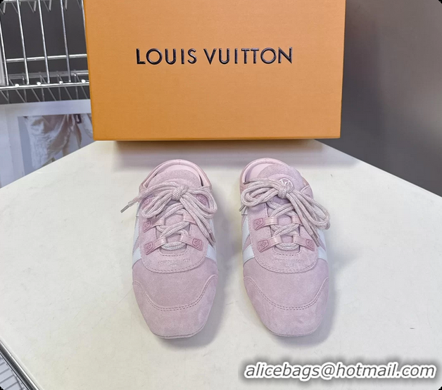 Cheap Price Louis Vuitton LV Sneakerina Open Back Ballerina Sneakers Pink White Leather 6061711