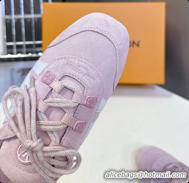 Cheap Price Louis Vuitton LV Sneakerina Open Back Ballerina Sneakers Pink White Leather 6061711