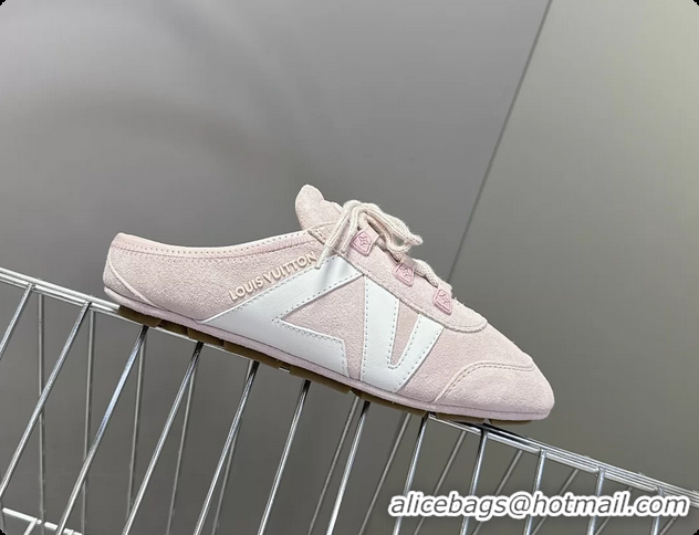 Cheap Price Louis Vuitton LV Sneakerina Open Back Ballerina Sneakers Pink White Leather 6061711