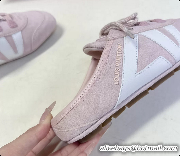 Cheap Price Louis Vuitton LV Sneakerina Open Back Ballerina Sneakers Pink White Leather 6061711