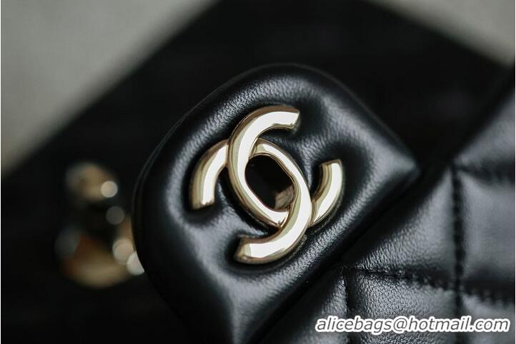 Famous Brand Chanel Classic Mini Top Handle Bag in Lambskin Leather AS2566 Black/Gold 2026