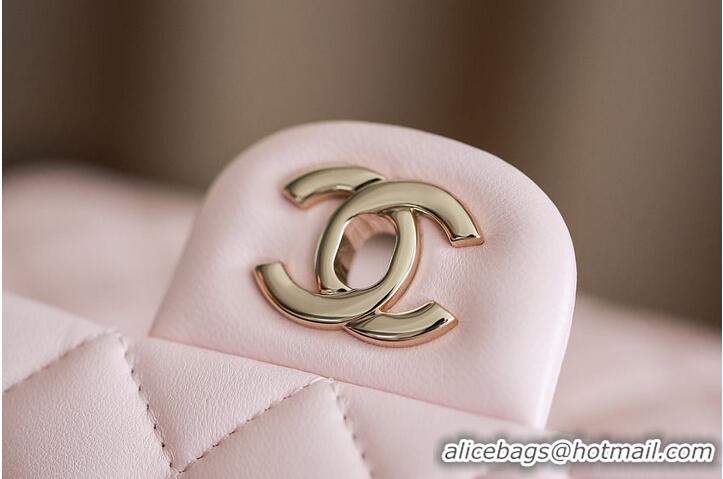 Inexpensive Chanel Classic Mini Top Handle Bag in Lambskin Leather AS2566 Light Pink/Gold 2026